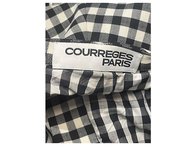 Courreges Courrèges Vichy Hose T.40 Schwarz - Ansicht 5