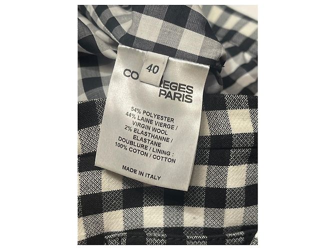 Courreges Courrèges Vichy Hose T.40 Schwarz - Ansicht 6