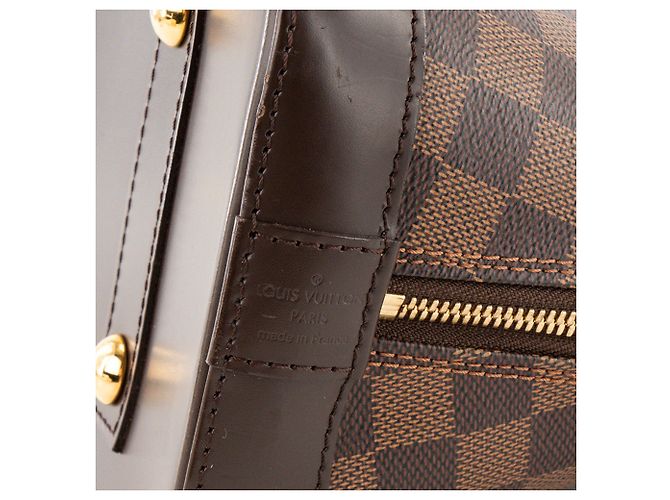 LOUIS VUITTON - Borsa a mano Louis Vuitton Alma PM in tela damier ébène Marrone - vista 10