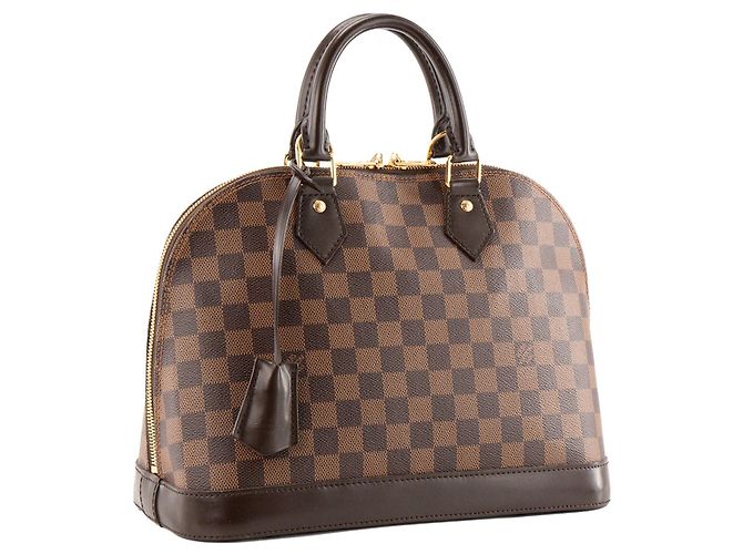 LOUIS VUITTON - Borsa a mano Louis Vuitton Alma PM in tela damier ébène Marrone - vista 2