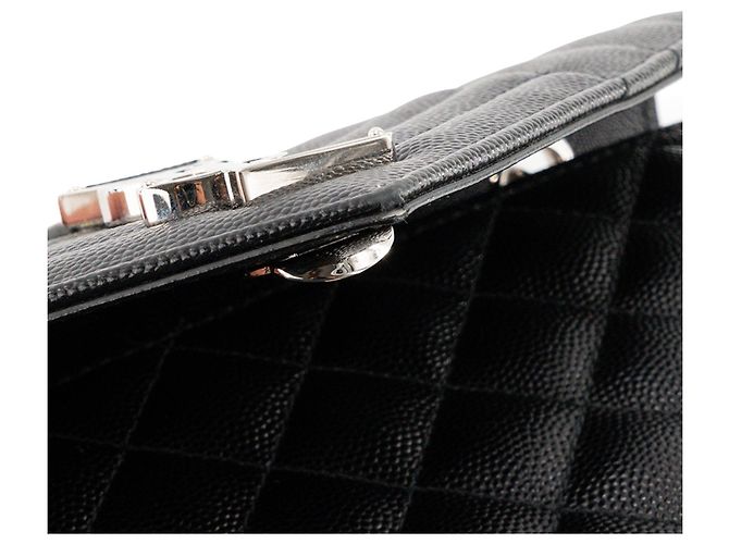 Autre Marque SAINT LAURENT - Borsa a tracolla Envelope Small Saint Laurent in pelle grana grossa nera Nero - vista 5