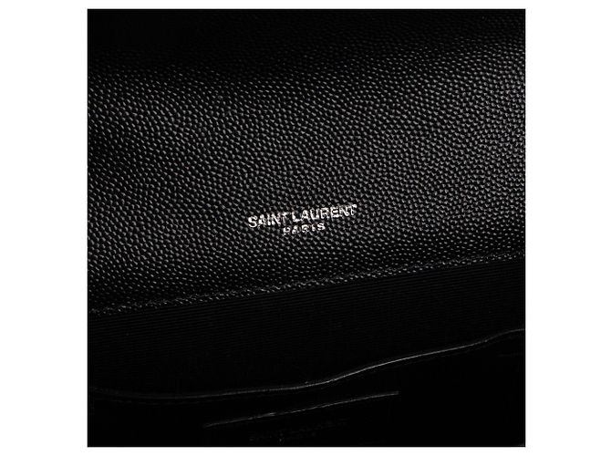 Autre Marque SAINT LAURENT - Borsa a tracolla Envelope Small Saint Laurent in pelle grana grossa nera Nero - vista 6