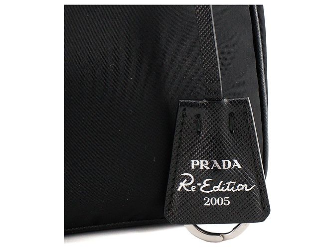 PRADA - Borsa a tracolla Re-Edition 2005 Prada in Re-nylon e pelle saffiano nera Nero - vista 7