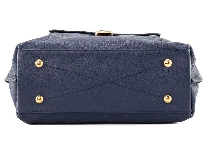 LOUIS VUITTON - Borsa tote Hobo Métis Louis Vuitton in pelle empreinte blu navy - vista 4