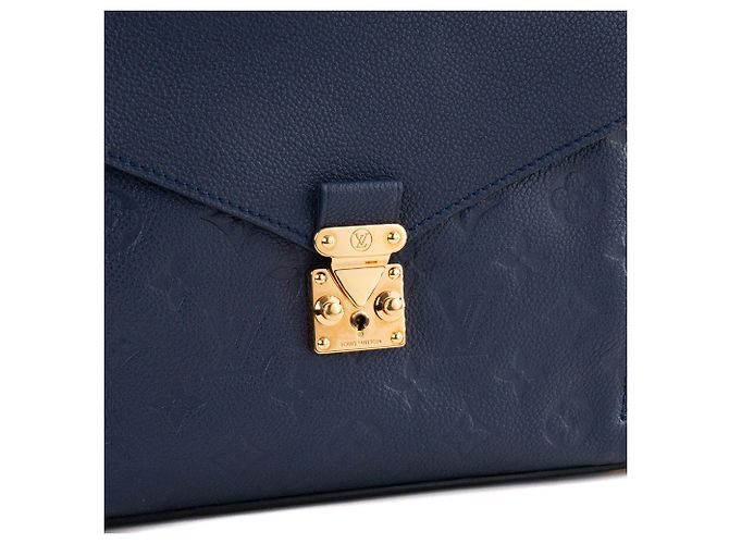 LOUIS VUITTON - Borsa tote Hobo Métis Louis Vuitton in pelle empreinte blu navy - vista 5