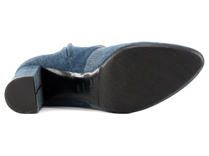 Autre Marque SAINT LAURENT - Stivaletti Lou Saint Laurent in denim blu (T38,5) - vista 4