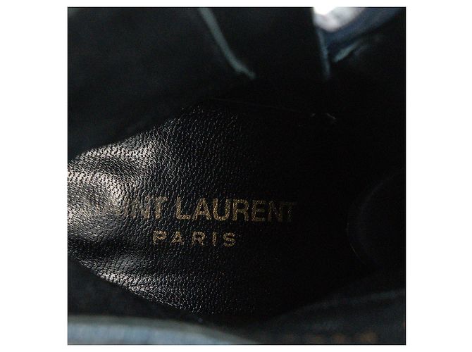 Autre Marque SAINT LAURENT - Stivaletti Lou Saint Laurent in denim blu (T38,5) - vista 6