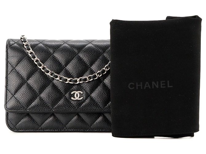 CHANEL - Borsa a tracolla Wallet On Chain Classic/Timeless Chanel in pelle caviar nera Nero - vista 10