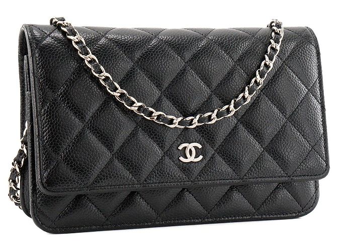 CHANEL - Borsa a tracolla Wallet On Chain Classic/Timeless Chanel in pelle caviar nera Nero - vista 2
