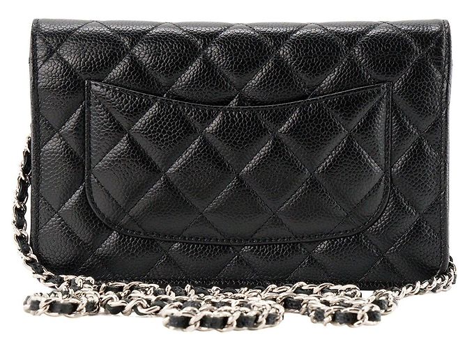 CHANEL - Borsa a tracolla Wallet On Chain Classic/Timeless Chanel in pelle caviar nera Nero - vista 3