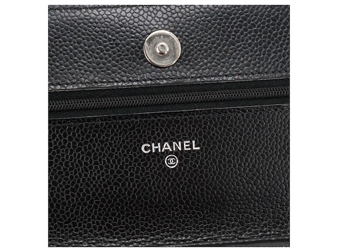 CHANEL - Borsa a tracolla Wallet On Chain Classic/Timeless Chanel in pelle caviar nera Nero - vista 6