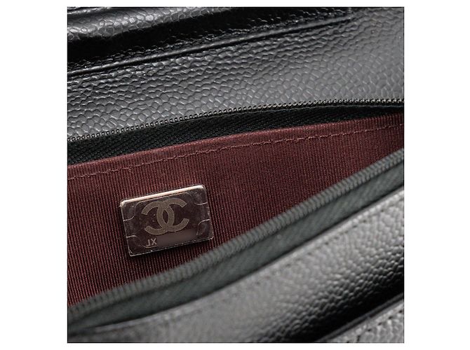 CHANEL - Borsa a tracolla Wallet On Chain Classic/Timeless Chanel in pelle caviar nera Nero - vista 9