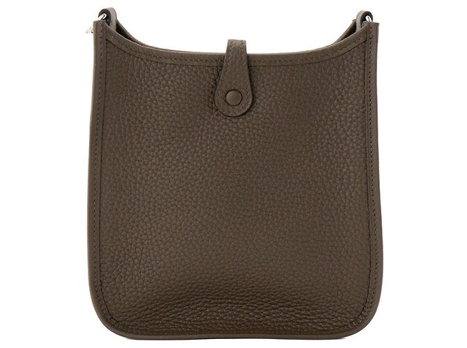 HERMÈS - Borsa a tracolla Evelyne 16 in pelle clémence kaki Cachi - vista 3