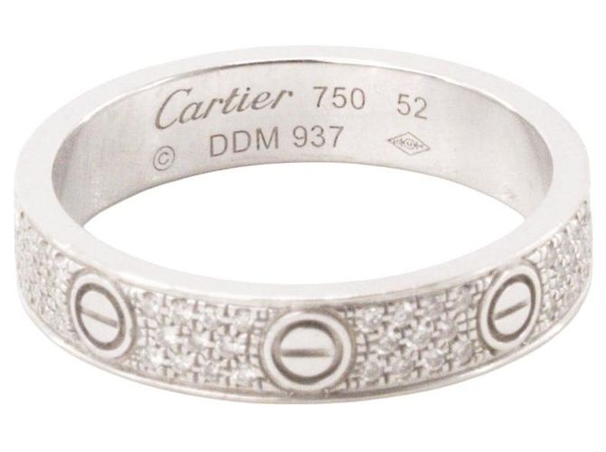 CARTIER - Anello Love pavé PM in oro bianco e diamanti (T52) Argento - vista 2