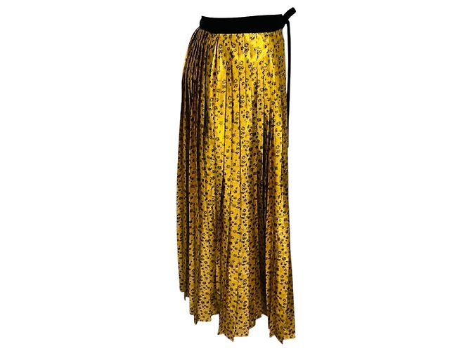Autre Marque Falda midi plisada Lotty LoveShackFancy Gold Metallic en Safari Dorado - vista 2
