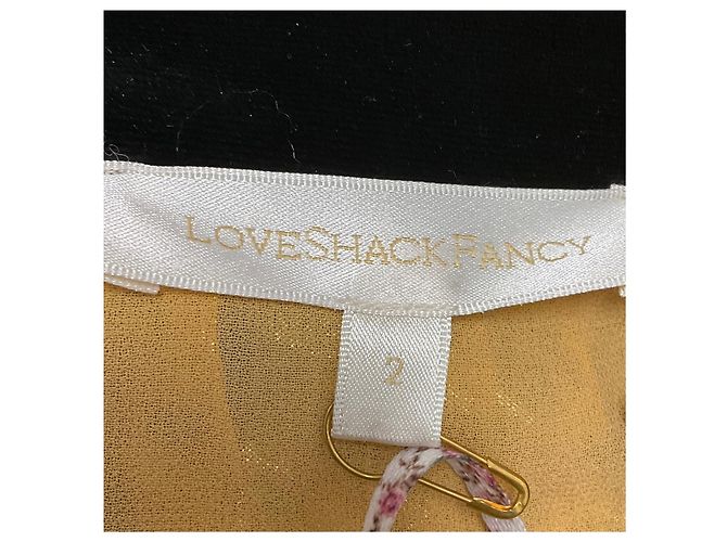 Autre Marque Falda midi plisada Lotty LoveShackFancy Gold Metallic en Safari Dorado - vista 4