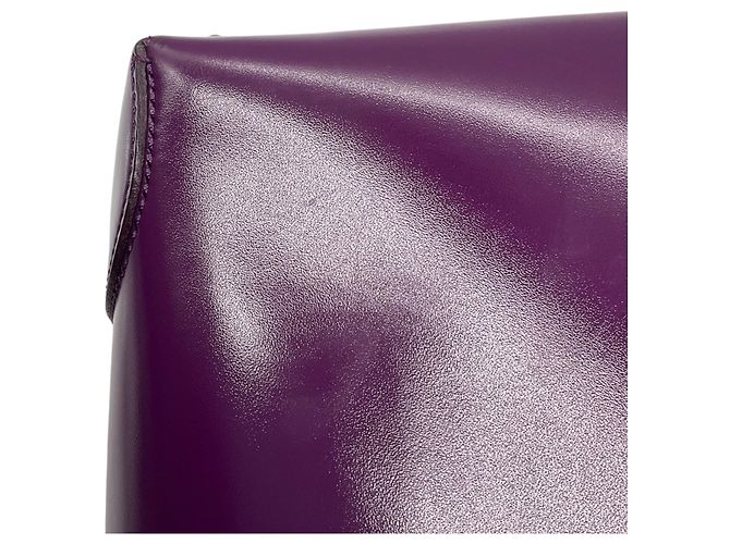 Borsa tote Tod's in pelle lucida viola con doppio manico superiore - vista 12