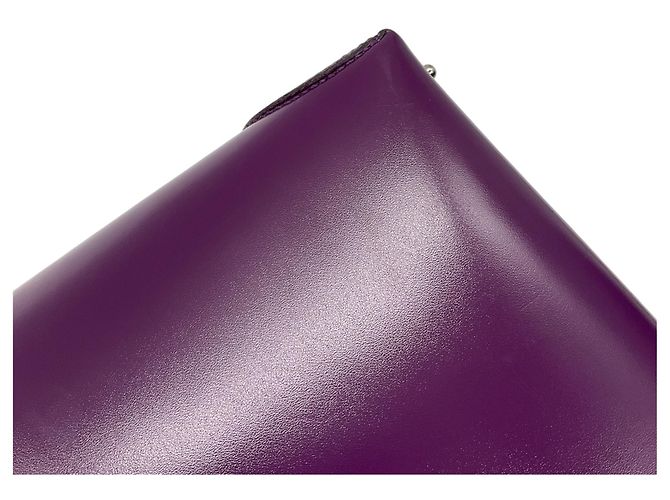 Borsa tote Tod's in pelle lucida viola con doppio manico superiore - vista 13