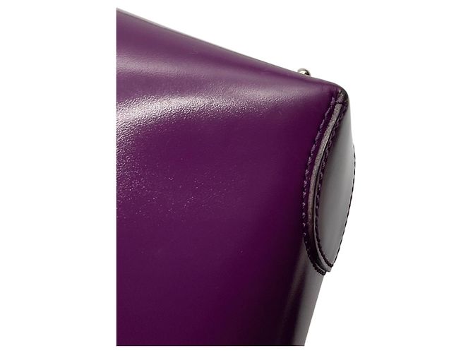 Borsa tote Tod's in pelle lucida viola con doppio manico superiore - vista 14