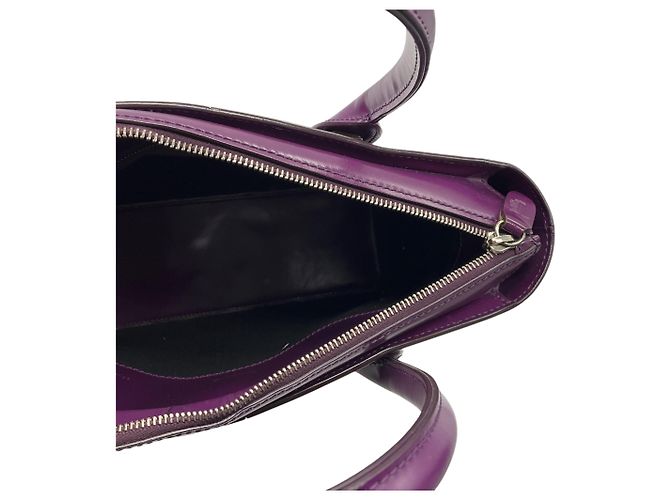 Borsa tote Tod's in pelle lucida viola con doppio manico superiore - vista 6