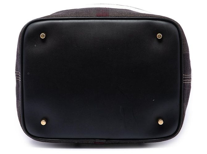 Borsa a secchiello satchel Burberry Ashby Medium Mega Check Canvas Marrone - vista 3