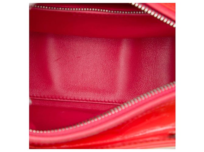 Autre Marque Borsa Lady Dior Medium in pelle d'agnello arancione con cuciture Cannage - vista 4