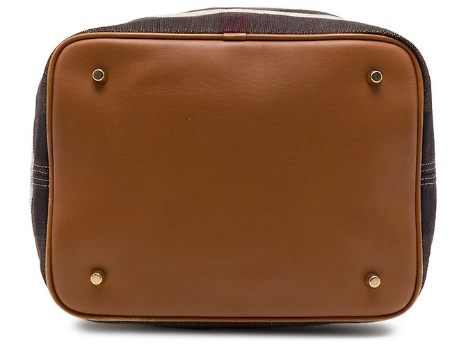 Borsa Secchiello Ashby Burberry Medium Mega Check Canvas Marrone - vista 3