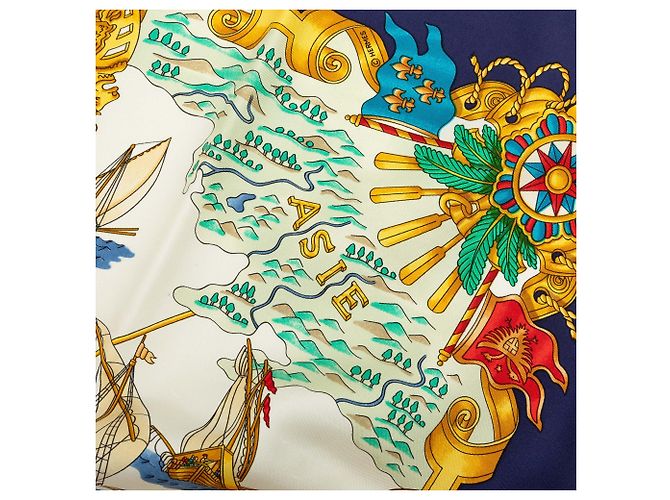 Hermès Voiles de Lumiere Seidentuch weiß 90 - Ansicht 8