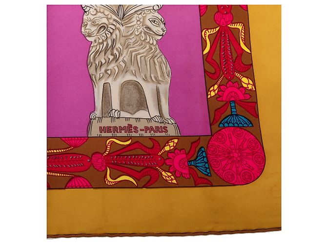 Pañuelo de seda Hermès Torana Rosa 90 Scarves - vista 6