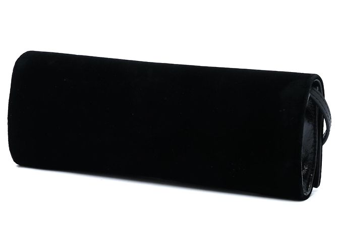 Autre Marque Borsa crossbody in velluto nero Saint Laurent con cristalli - vista 2
