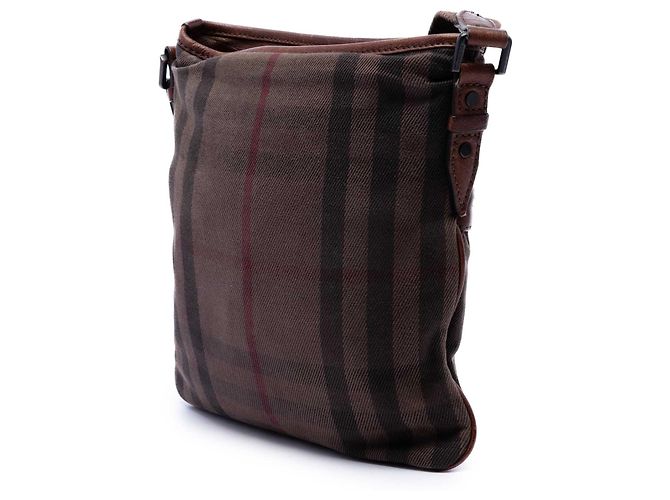 Bolsa crossbody em algodão Burberry Brown Exploded Check Marrom - vista 2