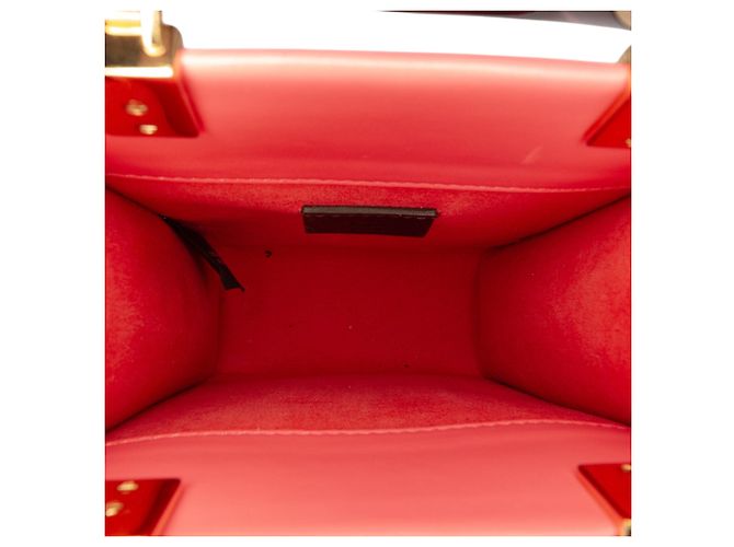 Borsa Tote Sunshine Fendi Mini Zucca in pelle goffrata rosa - vista 4