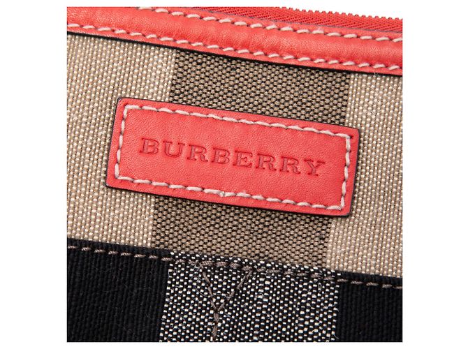 Borsa a secchiello satchel Burberry Ashby Medium Mega Check Canvas Marrone - vista 5