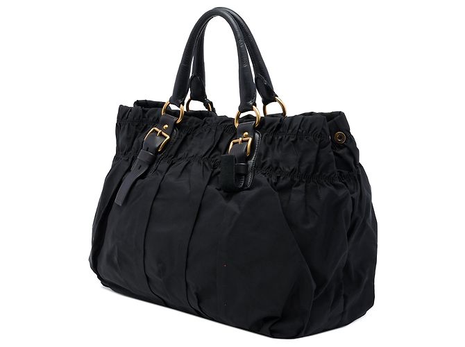 Tote Bag Prada Tessuto Gaufre Nero - vista 2