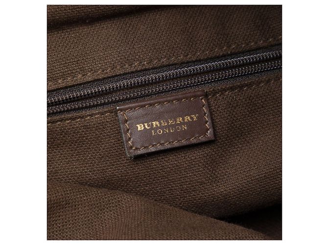 Borsa a tracolla Burberry in camoscio marrone - vista 5