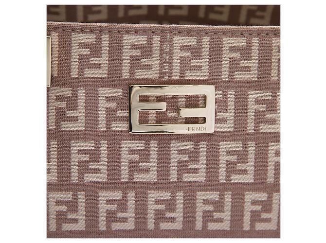 Tote Fendi Zucchino Canvas Rosa - vista 5
