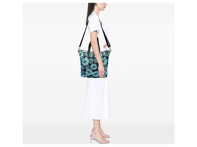 Bolso Tote Prada Tessuto Stampato azul - vista 5