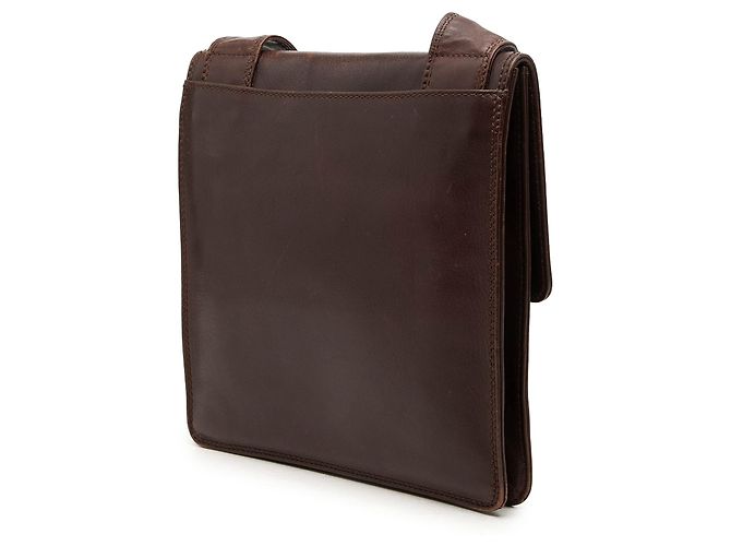 Borsa crossbody Chanel in pelle di agnello marrone - vista 2