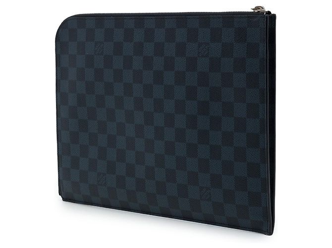 Borsa a pochette Louis Vuitton Damier Cobalt Americas Cup Pochette Jour GM blu - vista 2