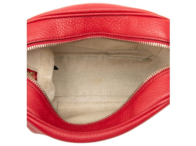 Borsa a tracolla Soho Disco in pelle rossa Gucci Rosso - vista 4