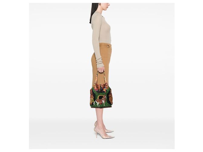 Tote Silky Pop Hermès La Danse Du Cheval Marwari Nero - vista 6
