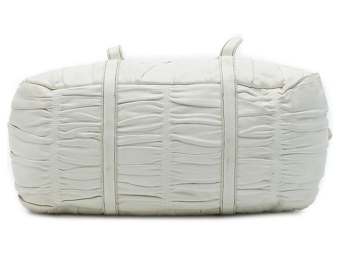 Bolso Satchel Prada Nappa Gaufre Blanco - vista 3
