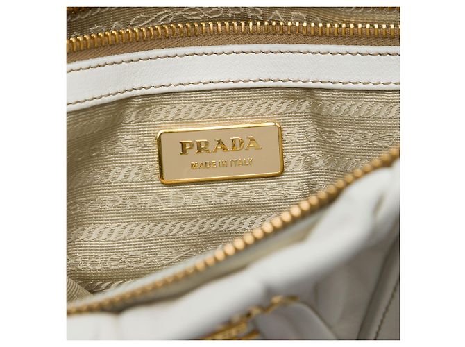 Bolso Satchel Prada Nappa Gaufre Blanco - vista 5
