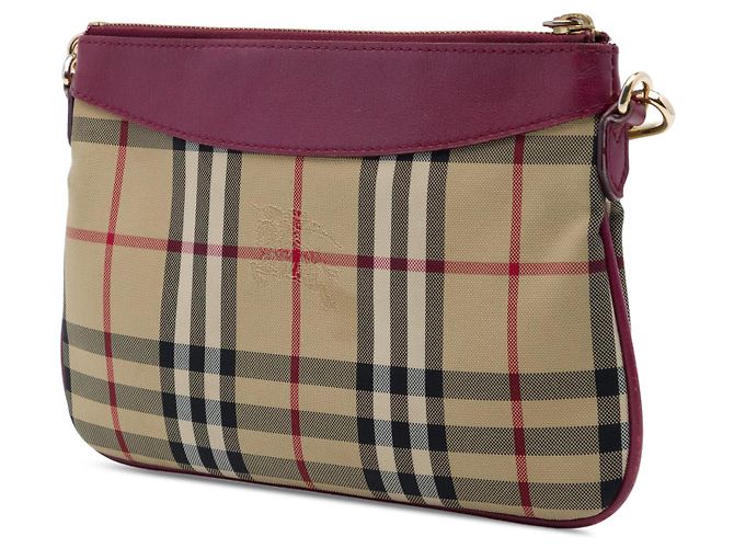 Burberry Peyton Crossbody aus Haymarket Check Canvas in Beige - Ansicht 2