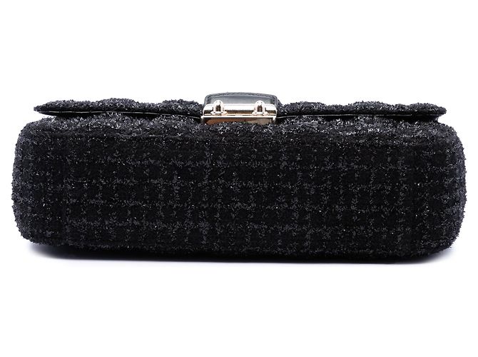Autre Marque Borsa a tracolla Miss Dior Flap Medium in tweed Cannage nero - vista 3