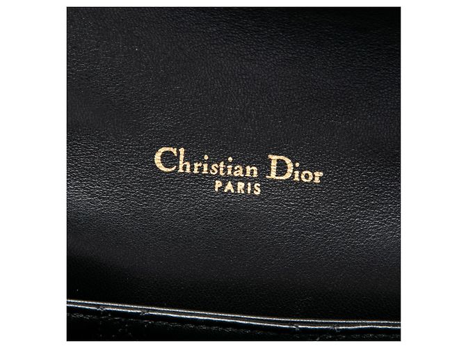 Autre Marque Borsa a tracolla Miss Dior Flap Medium in tweed Cannage nero - vista 5
