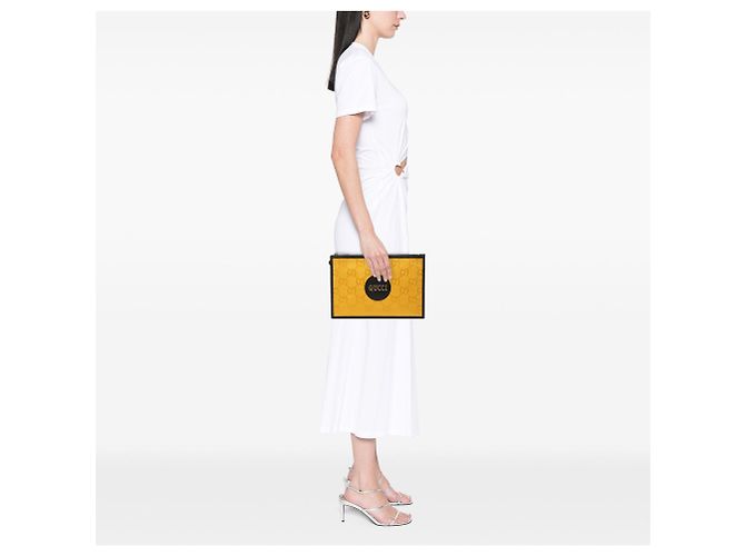 Clutch Gucci GG Nylon Off The Grid Nera Nero - vista 7