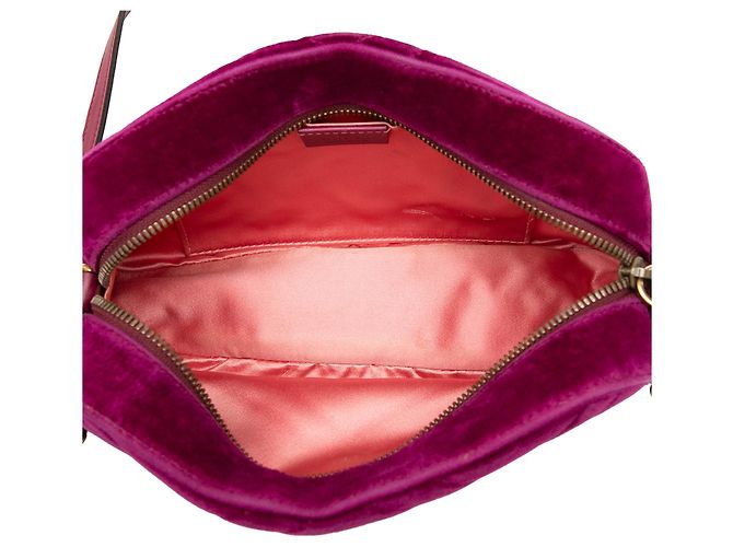 Borsa a tracolla Gucci Small GG Marmont Matelasse in velluto viola Porpora - vista 4