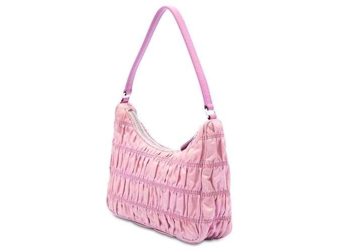 Prada Tessuto Gaufre Re Edition Schultertasche Rosa Pink - Ansicht 2