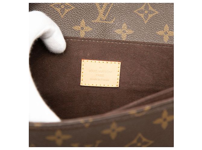 Bolso Louis Vuitton Monogram Pochette Metis Marrón Castaño - vista 5